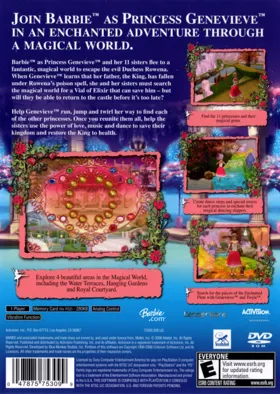 Barbie in the 12 Dancing Princesses box cover back